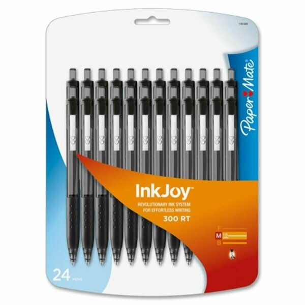 Paper Mate InkJoy 300RT Ballpoint Pen, 1.0mm, Black Ink, 24PK PA31199